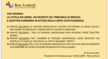 Due mamme, in attesa della Corte costituzionale: riflessioni a margine di un decreto del Tribunale di Brescia.