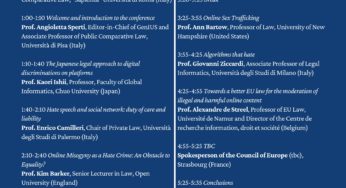 CONFERENZA ANNUALE DI GenIUS CON TEMA “Hate speech, digital discrimination, and the Internet of Platforms”